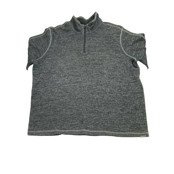 Eddie Bauer Mens Sweater Size 2XL Heathered Charcoal Grey 1/4 Zip - Picture 5 of 7